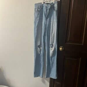 Hollister distressed ultra high rise dad jeans